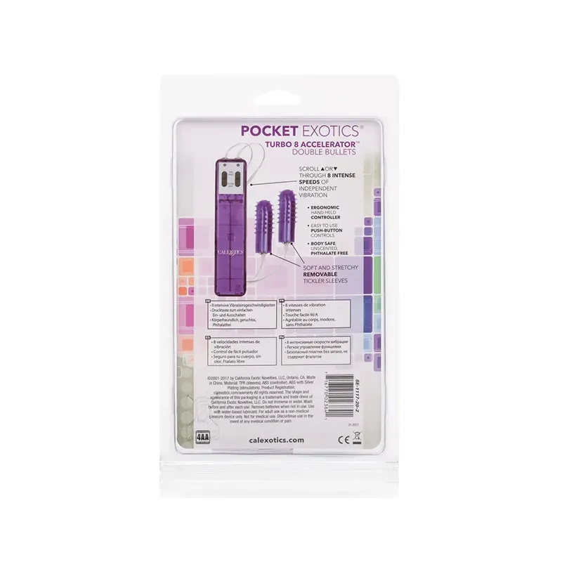 Turbo 8 Accelerator Double Bullets with Tickler Sleeve
