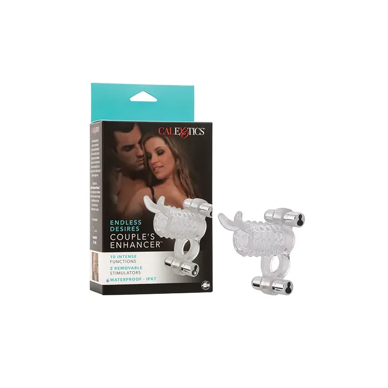 Couples Vibrating Erection Enhancer with Dual Bullets