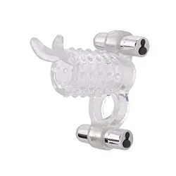 Couples Vibrating Erection Enhancer with Dual Bullets