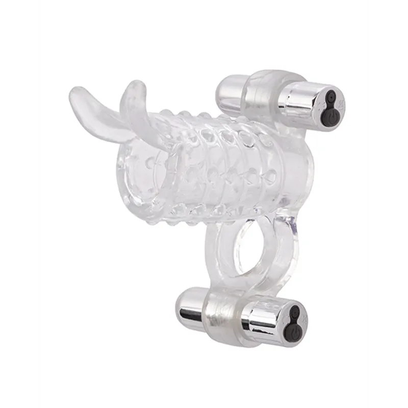Couples Vibrating Erection Enhancer with Dual Bullets