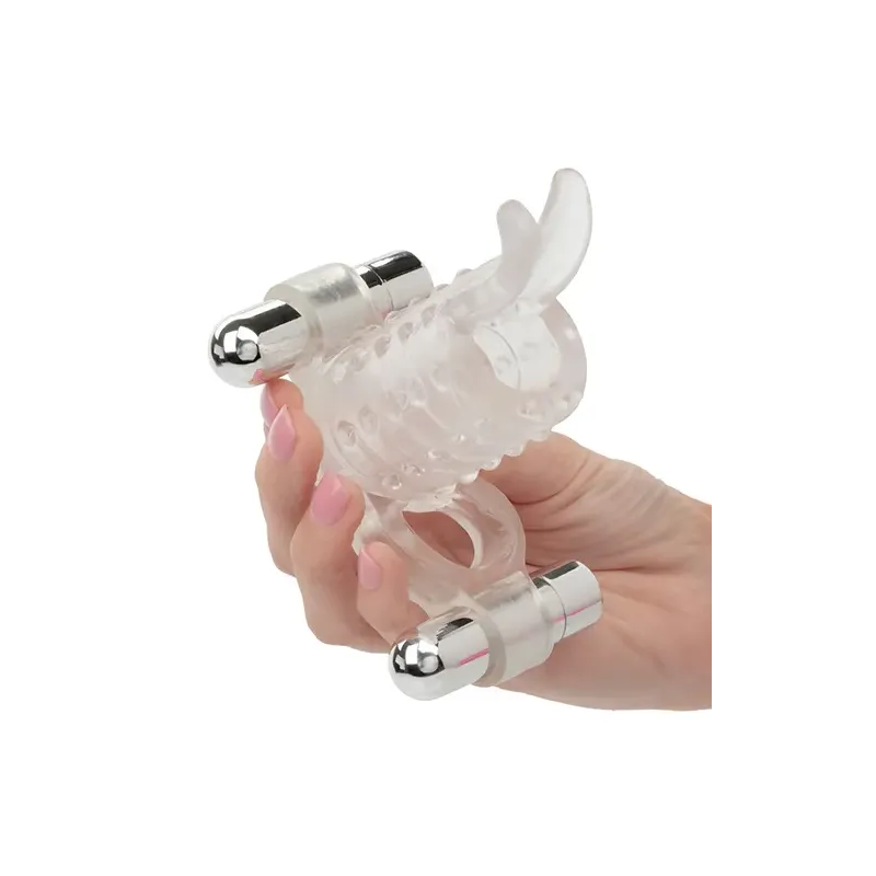 Couples Vibrating Erection Enhancer with Dual Bullets