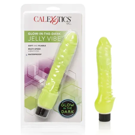 Glow in the Dark Jelly Vibrator 7 Inch