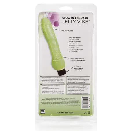 Glow in the Dark Jelly Vibrator 7 Inch
