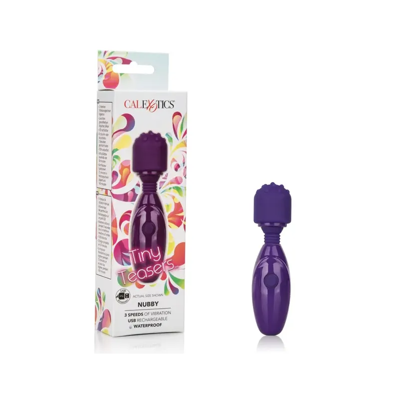 Tiny Teasers Nubby Pulsating Mini Wand Vibrator