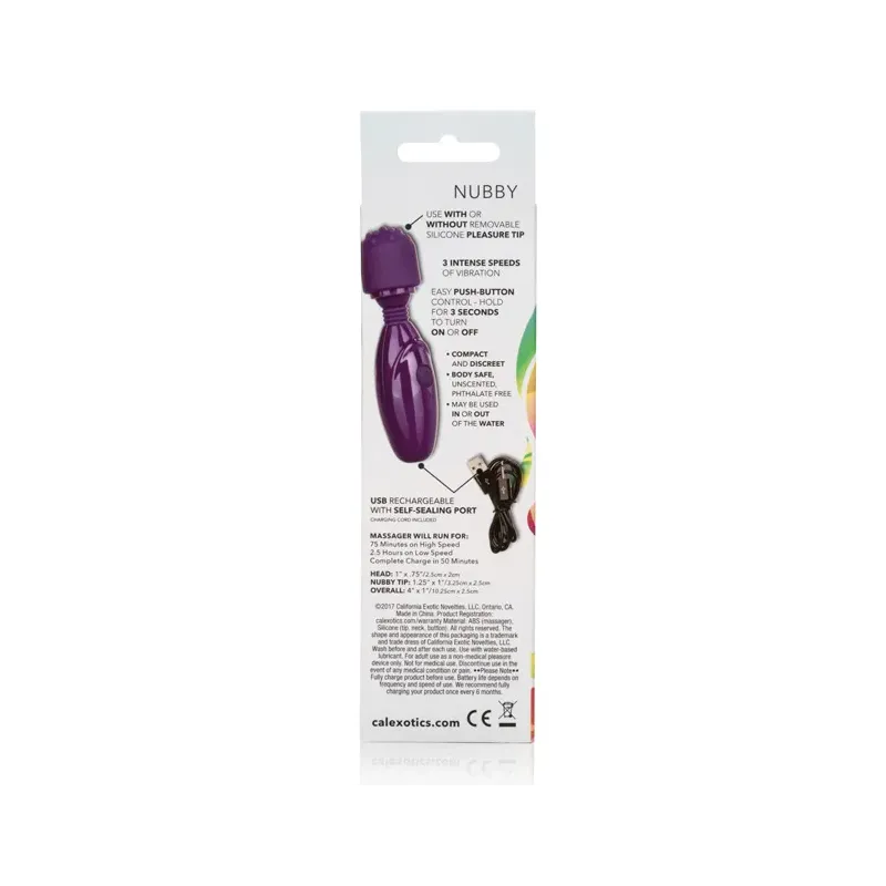 Tiny Teasers Nubby Pulsating Mini Wand Vibrator