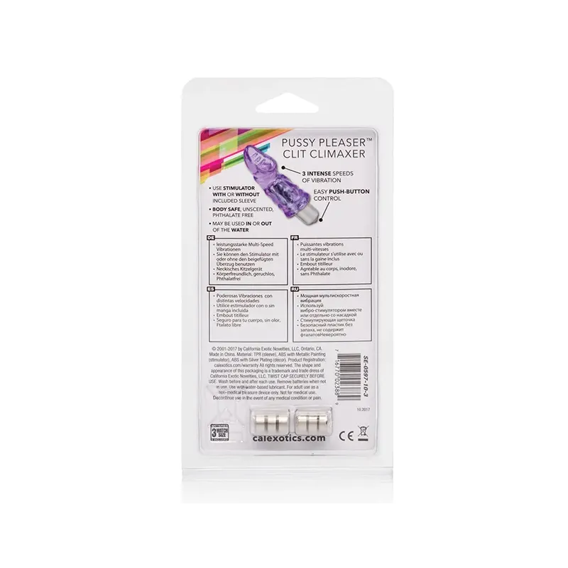 Clitoral Stimulator with Textured Cup and Bullet Vibe