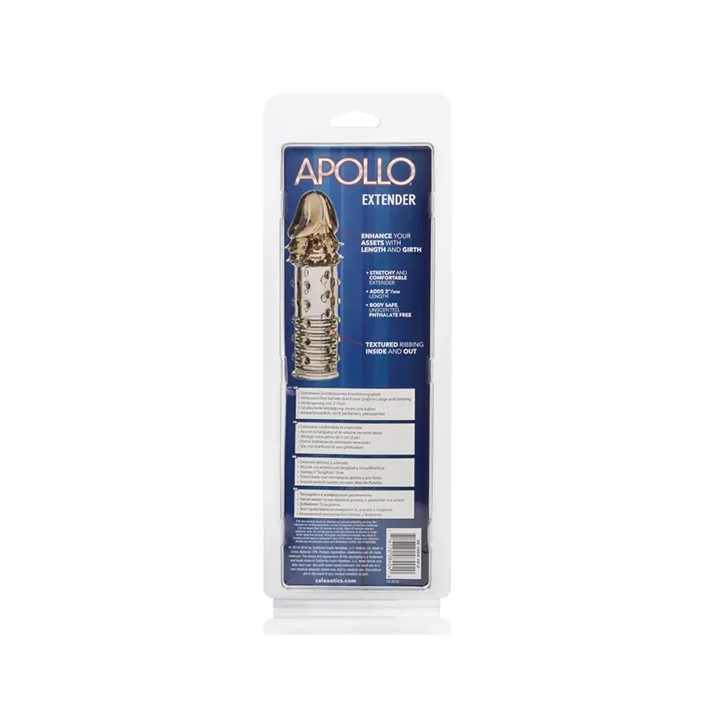 Apollo Penis Extender with Textured Ribbing in Grey