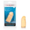 3 Inch Vibrating Latex Extension Sleeve in Ivory