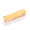 3 Inch Vibrating Latex Extension Sleeve in Ivory