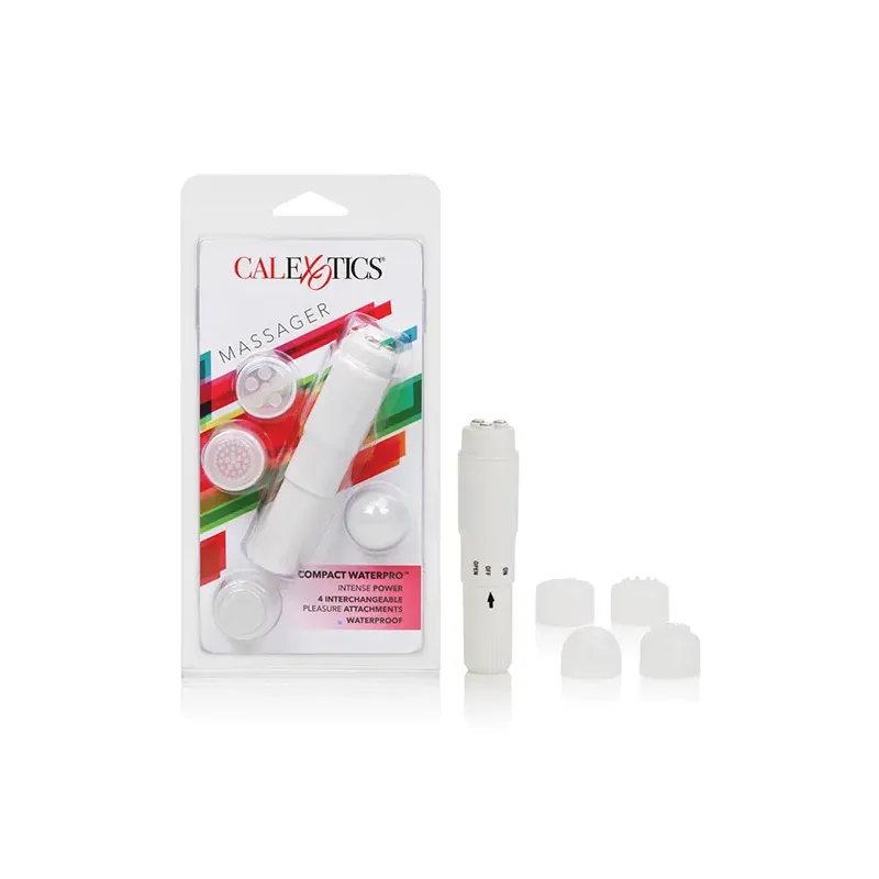 Compact Waterproof Vibrator with Four Tips