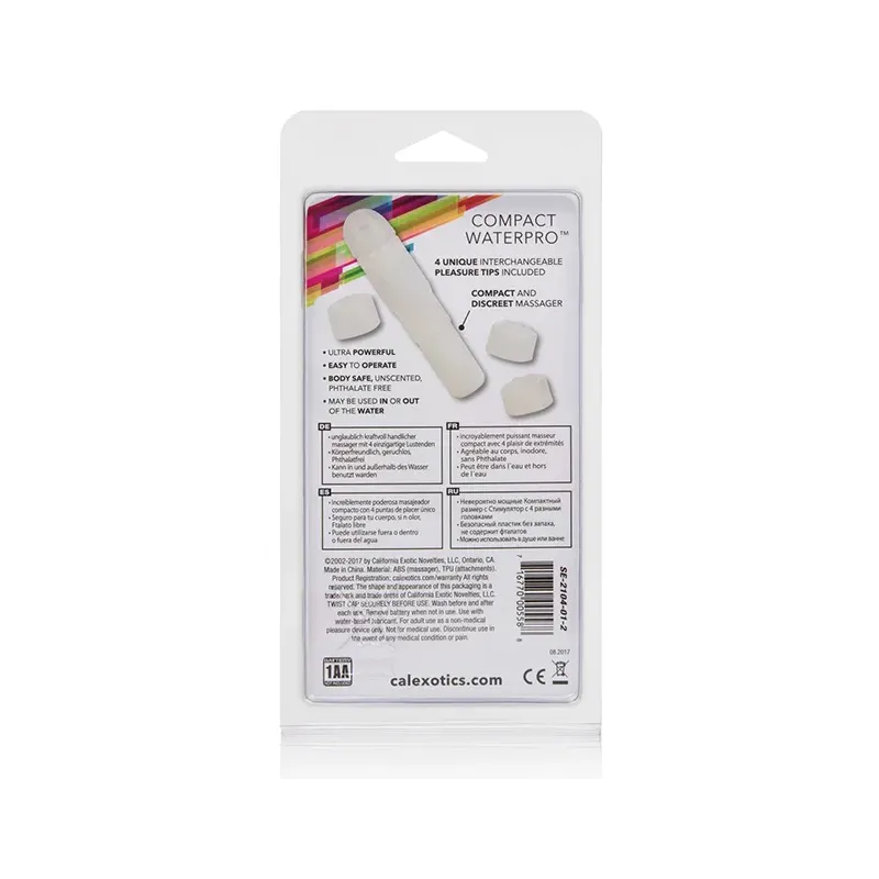 Compact Waterproof Vibrator with Four Tips