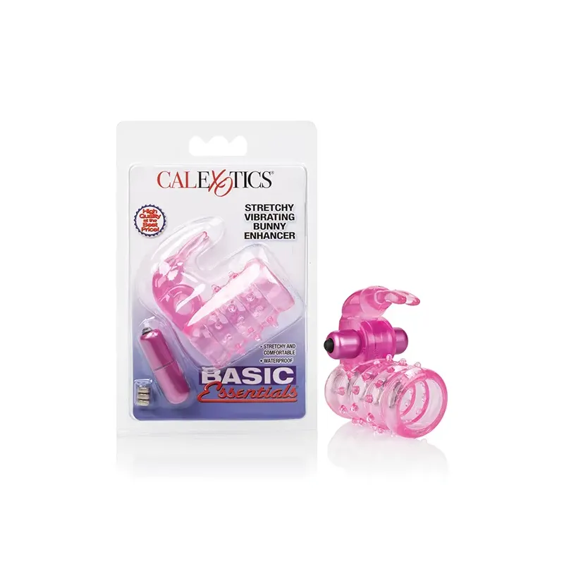 Stretchy Vibrating Bunny Cock Ring with Removable Stimulator
