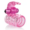 Stretchy Vibrating Bunny Cock Ring with Removable Stimulator