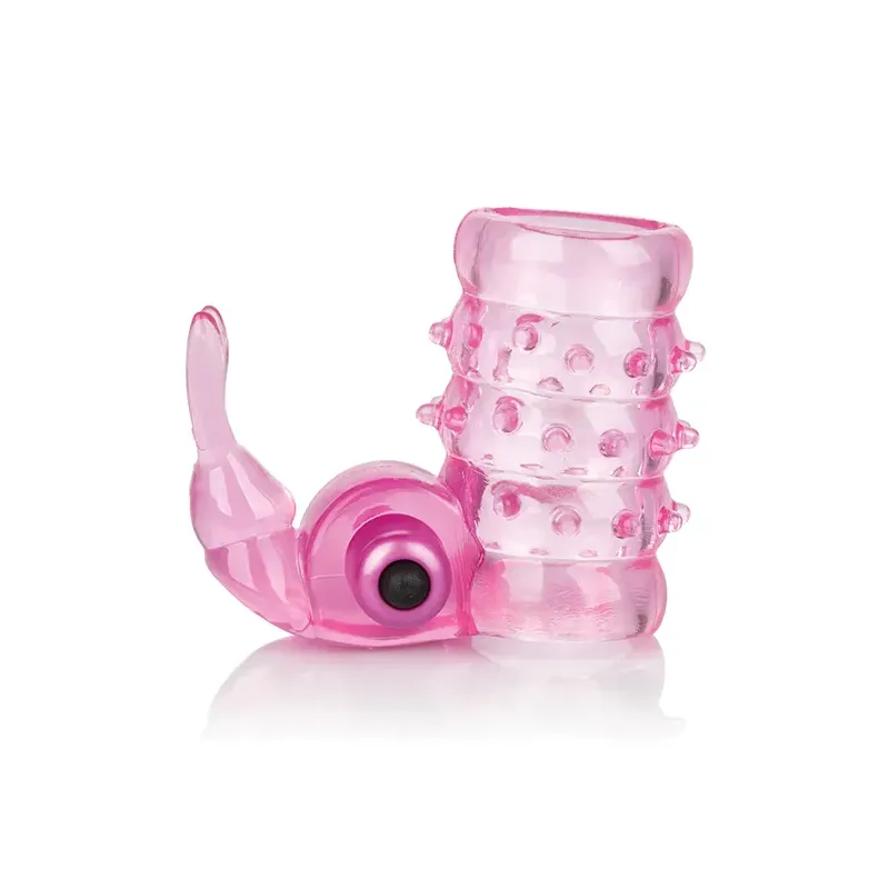 Stretchy Vibrating Bunny Cock Ring with Removable Stimulator