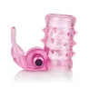 Stretchy Vibrating Bunny Cock Ring with Removable Stimulator