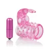 Stretchy Vibrating Bunny Cock Ring with Removable Stimulator