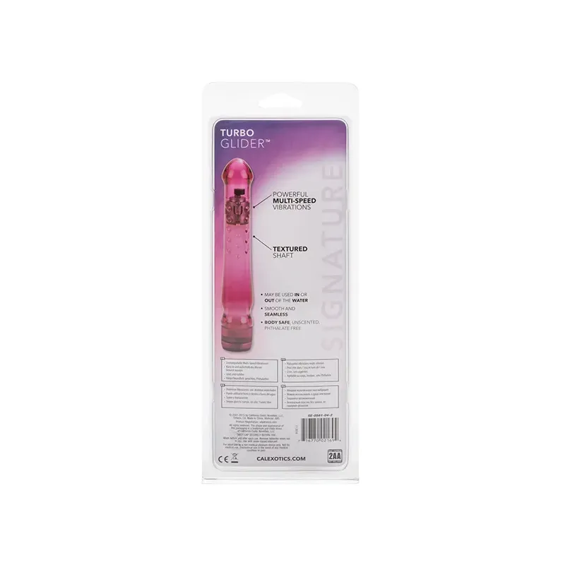 Turbo Glider Textured Vibrator in Red