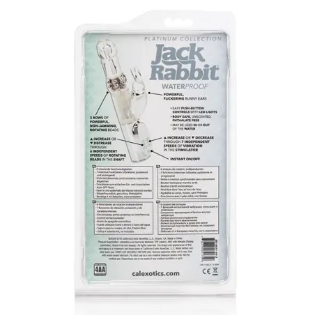 Jack Rabbit Platinum Collection Rabbit Vibrator in Silver