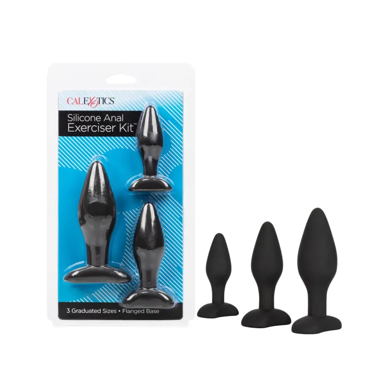 Silicone Anal Plug Training Kit with Graduated Sizes