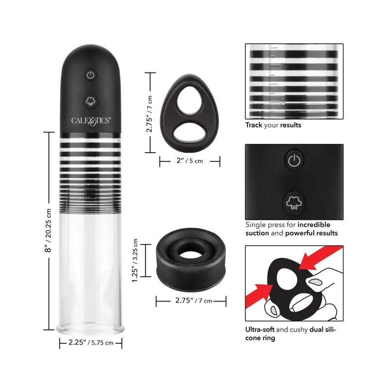Rechargeable Automatic Penis Pump with Dual Silicone Ring