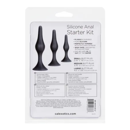 Silicone Anal Training Kit with Three Graduated Plugs