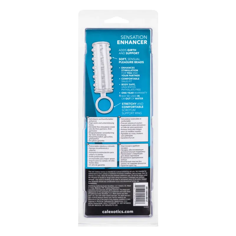 Beaded Open-End Penis Extension Sleeve