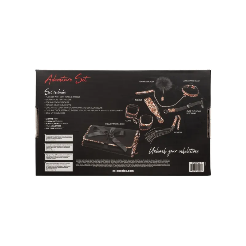 Animal Print Bondage Adventure Set with Travel Case