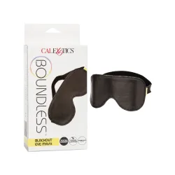 Blackout Blindfold Eye Mask with Padded PU Vegan Leather