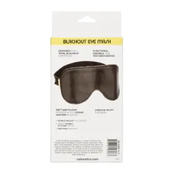 Blackout Blindfold Eye Mask with Padded PU Vegan Leather