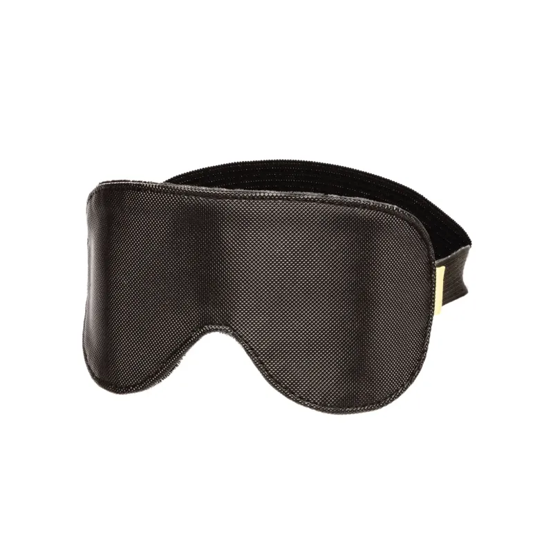Blackout Blindfold Eye Mask with Padded PU Vegan Leather