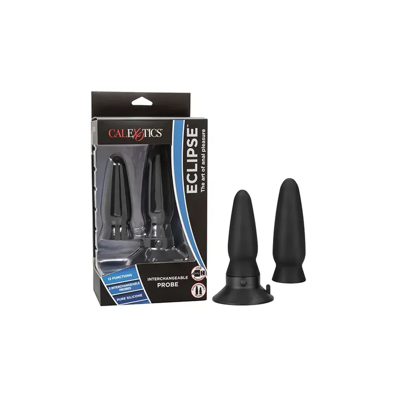 Eclipse Interchangeable Anal Probe Set with Dual Attachments