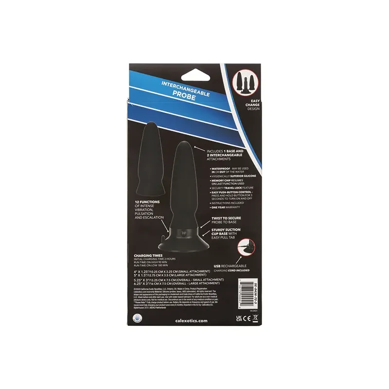 Eclipse Interchangeable Anal Probe Set with Dual Attachments