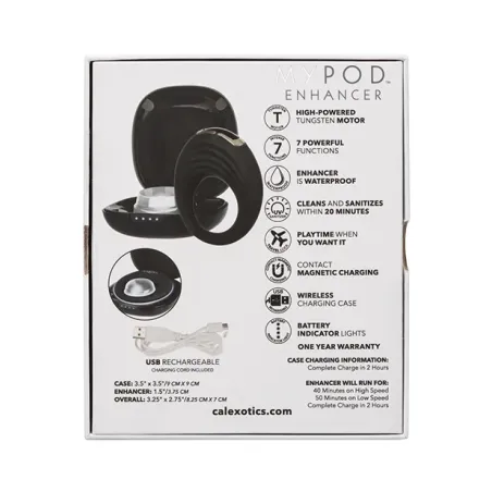 My Pod Vibrating Penis Enhancer Ring with UV Charging Case