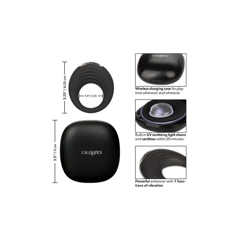 My Pod Vibrating Penis Enhancer Ring with UV Charging Case