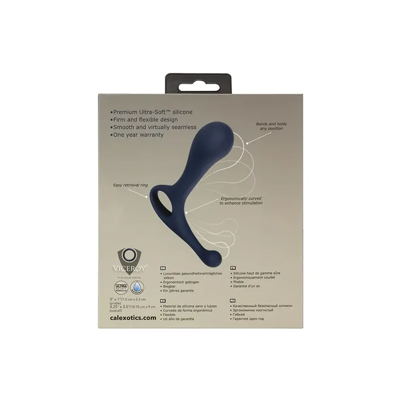 Curved Silicone Anal Probe with Retrieval Ring