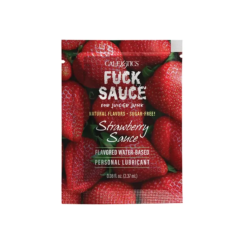 Strawberry Flavored Water Based Lubricant Sachet