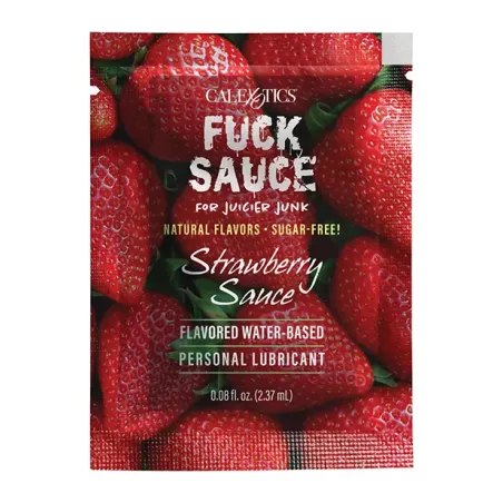 Strawberry Flavored Water Based Lubricant Sachet