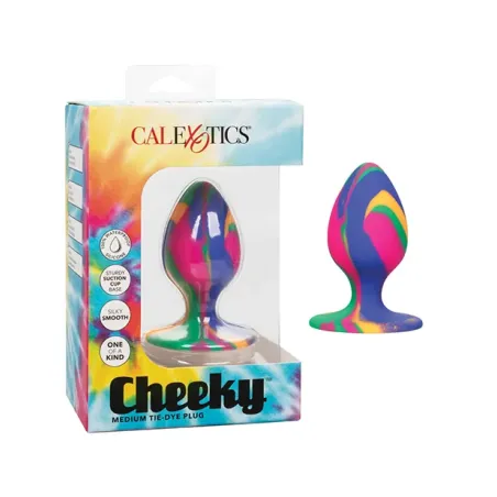 Tie Dye Silicone Butt Plug with Suction Cup Base