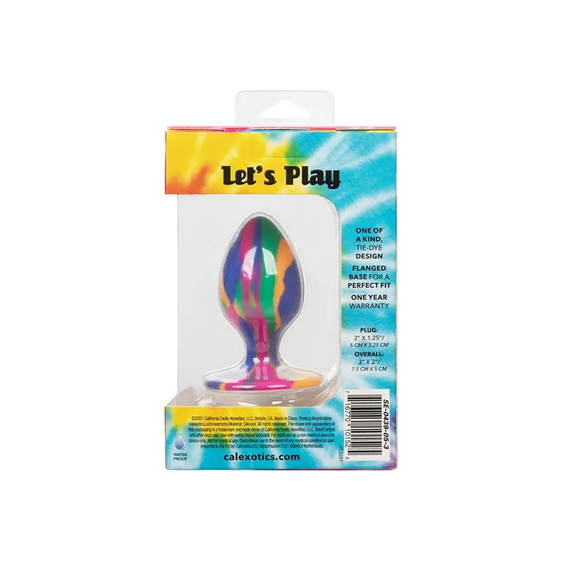 Tie Dye Silicone Butt Plug with Suction Cup Base