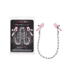 Crystal Chain Nipple Clamps with Adjustable Tension