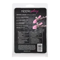 Crystal Chain Nipple Clamps with Adjustable Tension