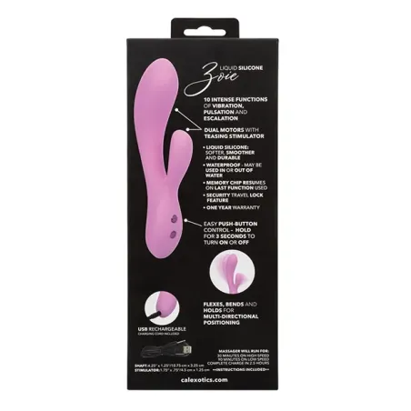 Flexible Dual Rabbit Vibrator with Flicking Teaser