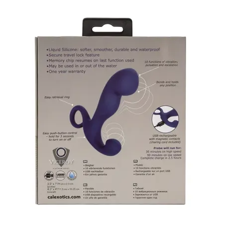 Viceroy Rechargeable Vibrating Butt Plug with Curved Shaft