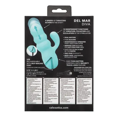 Del Mar Diva Rabbit Vibrator with Thrusting Shaft