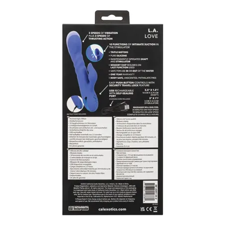 California Dreaming Rabbit Vibrator with Suction and Thrusting