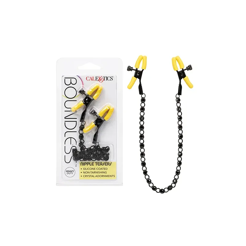 Boundless Adjustable Nipple Clamps with Crystal Chain