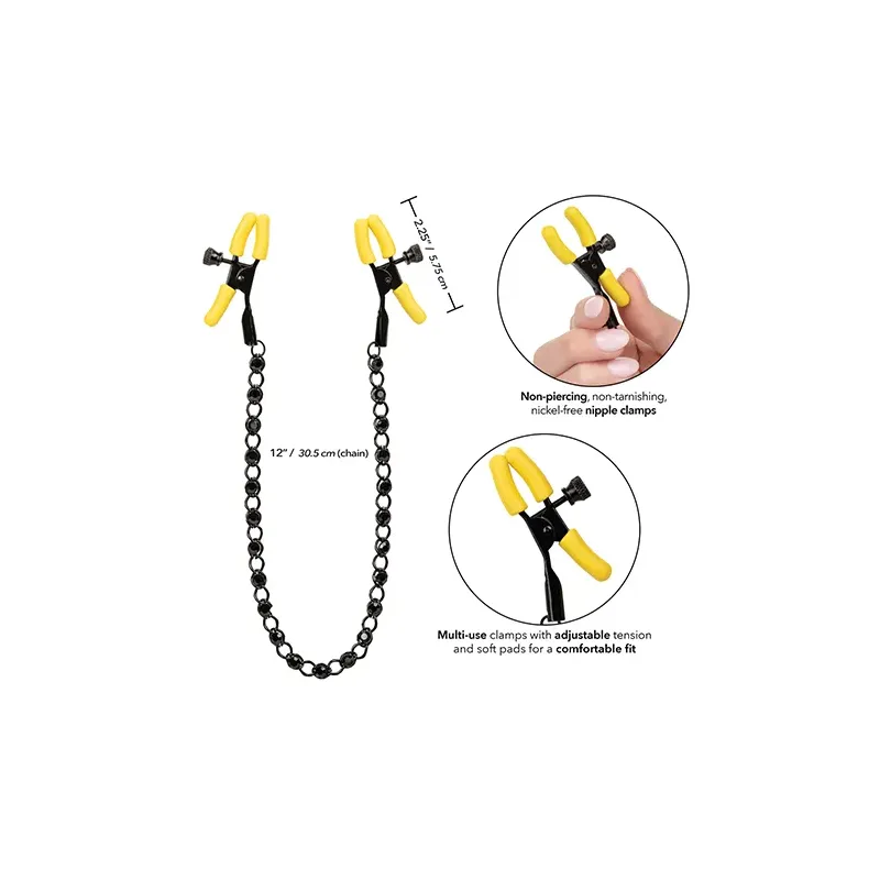Boundless Adjustable Nipple Clamps with Crystal Chain