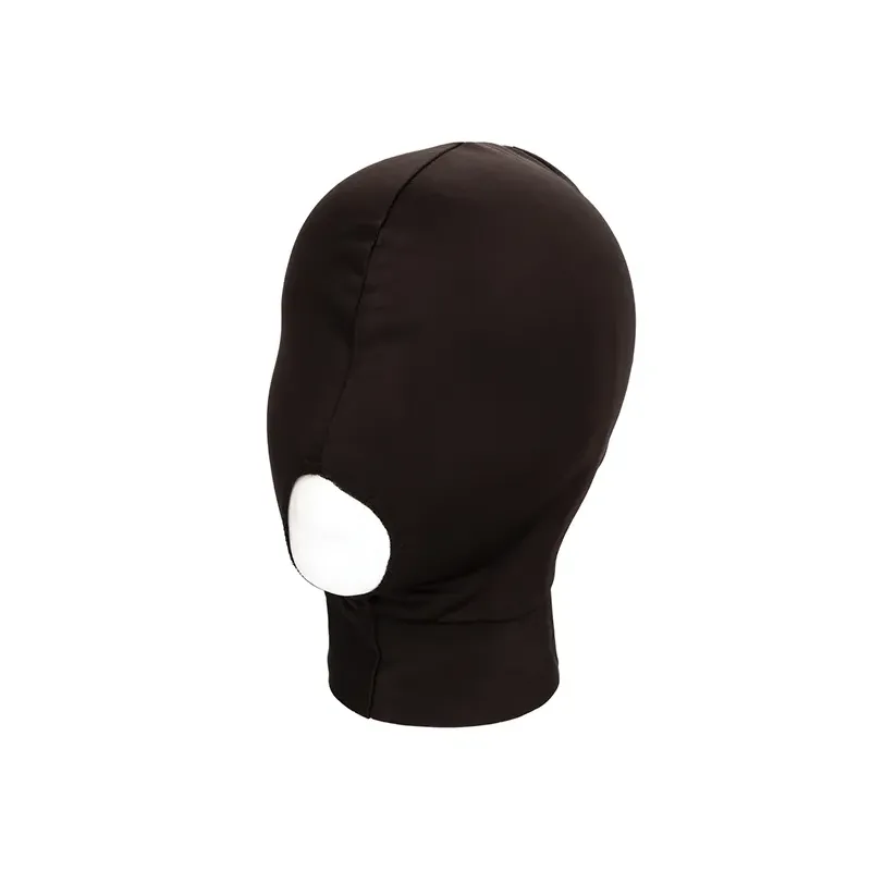 Bondage Hood with Open Mouth and Sight-Restricting Design