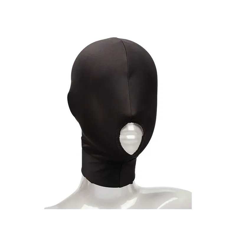 Bondage Hood with Open Mouth and Sight-Restricting Design