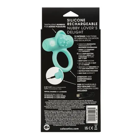Silicone Nubby Vibrating Cock Ring with Memory Chip